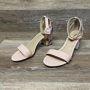 Chinese Laundry Floral Block Heel Platform Sz 8.5